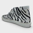 Zebra Canvas Distressed Laced Sneakers Black White