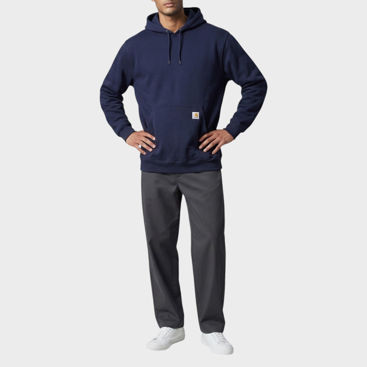 Loose Fit Midweight Hoodie Navy
