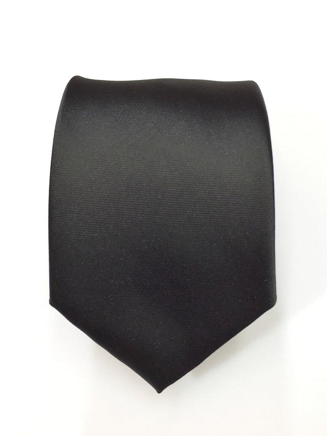 Plain Black Tie & Bow Tie Set