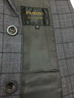 Grauer Tweed-Blazer mit Karomuster