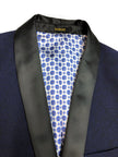 Blue Textured Dinner Jacket
