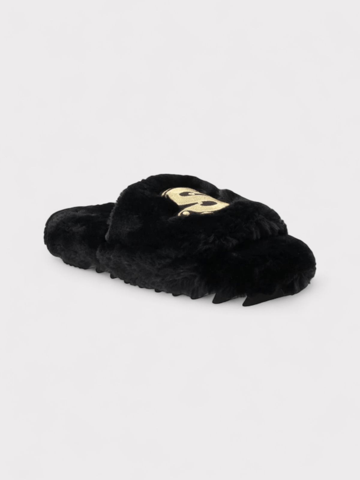 Sacai Wmns Fuax Fur Comfort Slippers Black