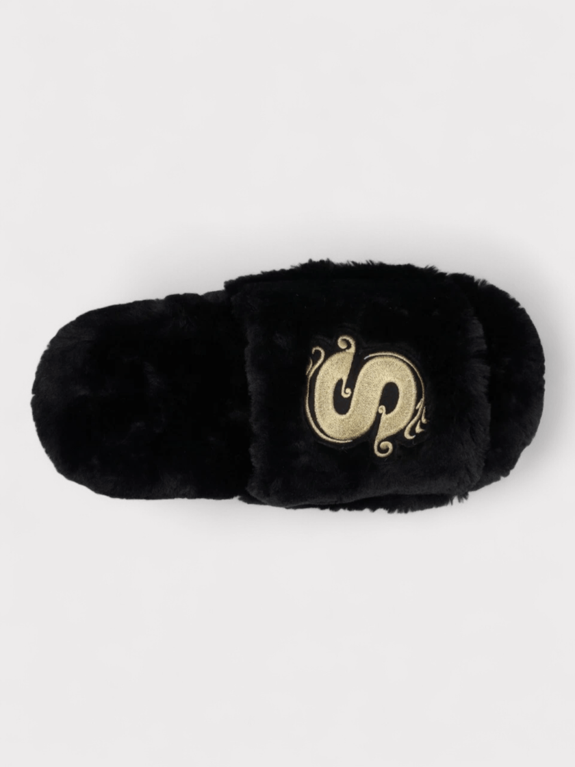 Sacai Wmns Fuax Fur Comfort Slippers Black