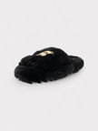 Sacai Wmns Fuax Fur Comfort Slippers Black
