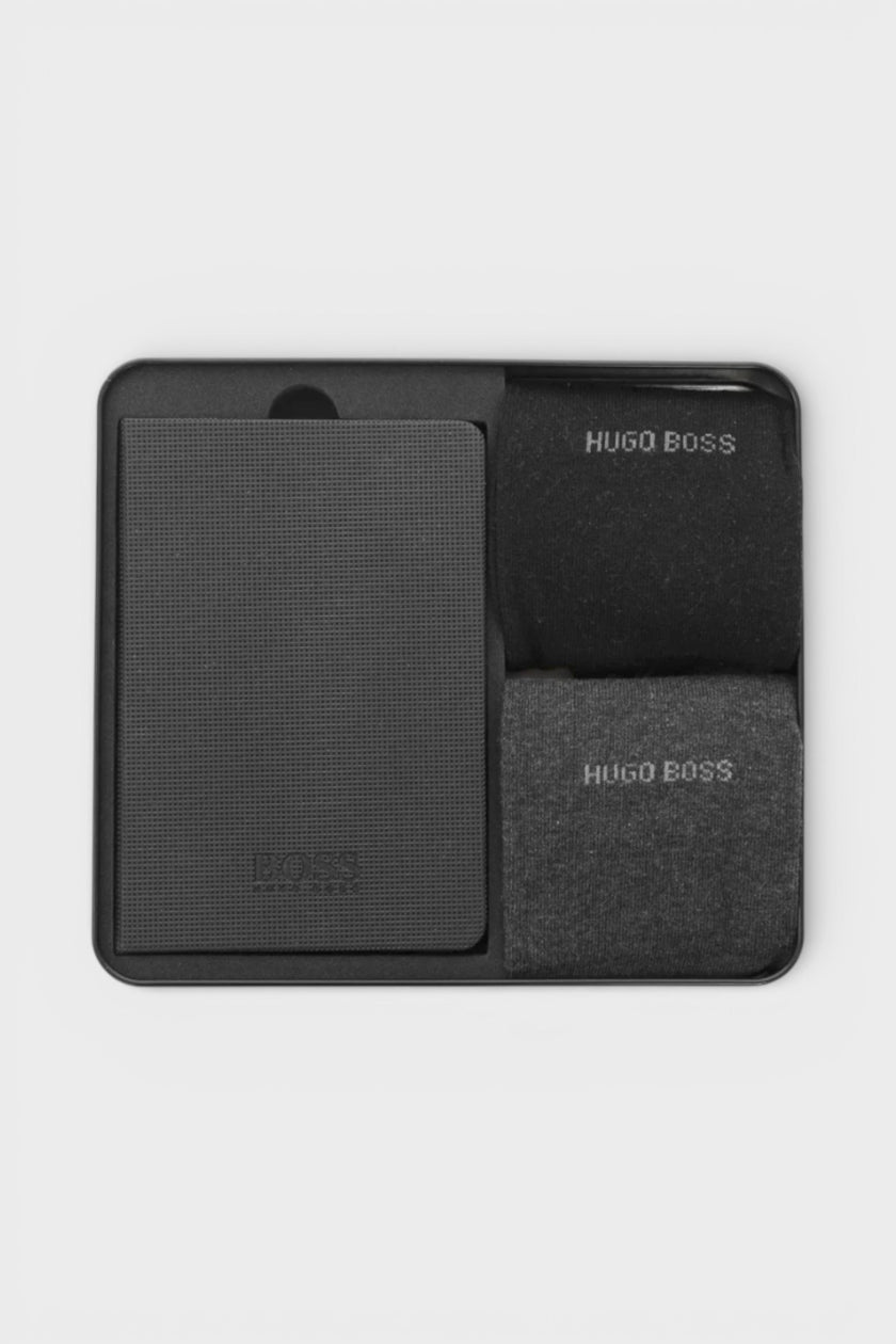 Hugo Boss Gift Set - Notebook & 2 Pairs of Socks