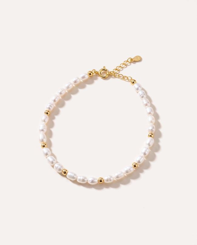 Seed Beaded Pearl Bracelet