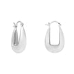 Silver Drop Saddle Hoop Ohrringe