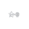 Faceted Star Single Flat Back Earring