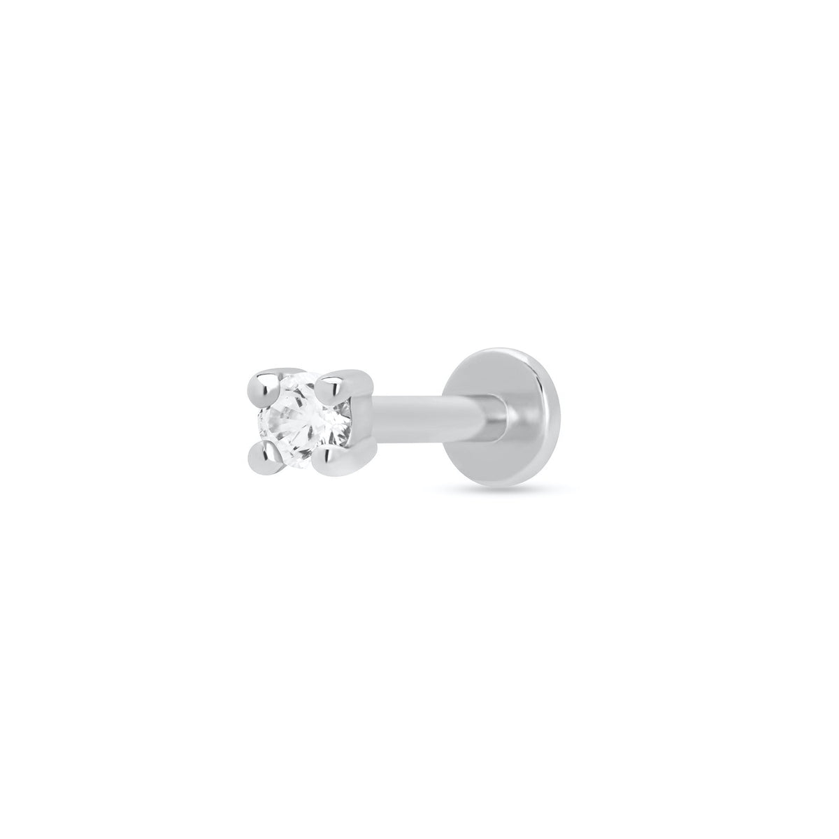 Clear Stone Single Flat Back Earring