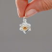 Breloque Fleur de narcisse en argent et or massif