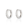 Huggie Earrings with Clear Stones