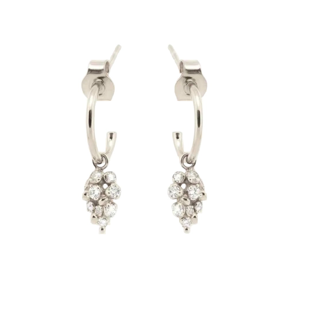 Silver Lyra Hoop Earrings