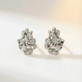 Silver Lyra Stud Earrings