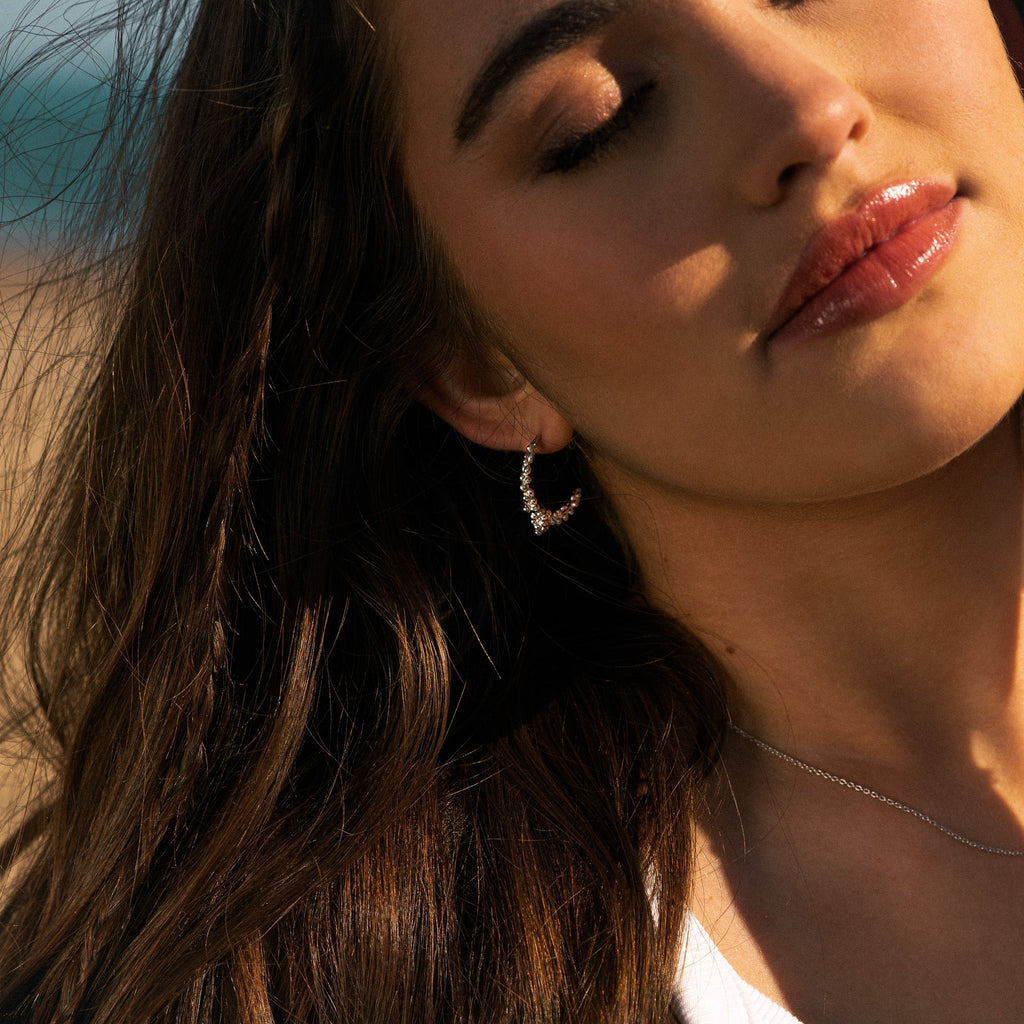 Silver Nyx Hoops