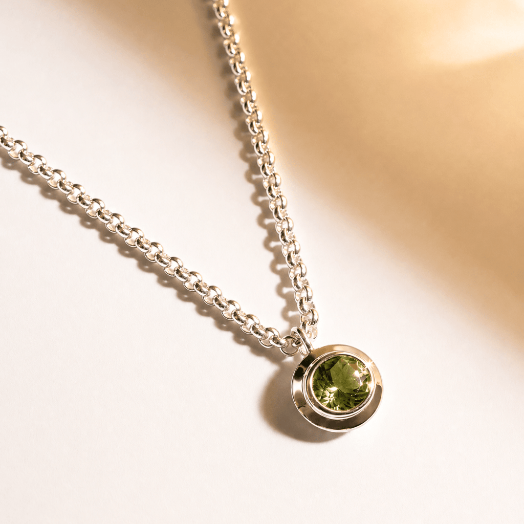 Silver Ocean Green Quartz Necklace - Margo