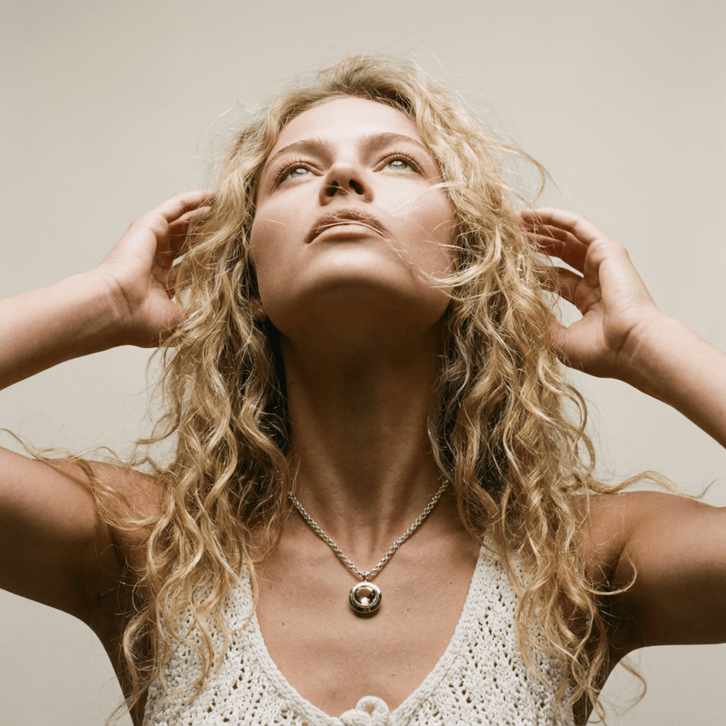 Silver Ocean Green Quartz Necklace - Margo