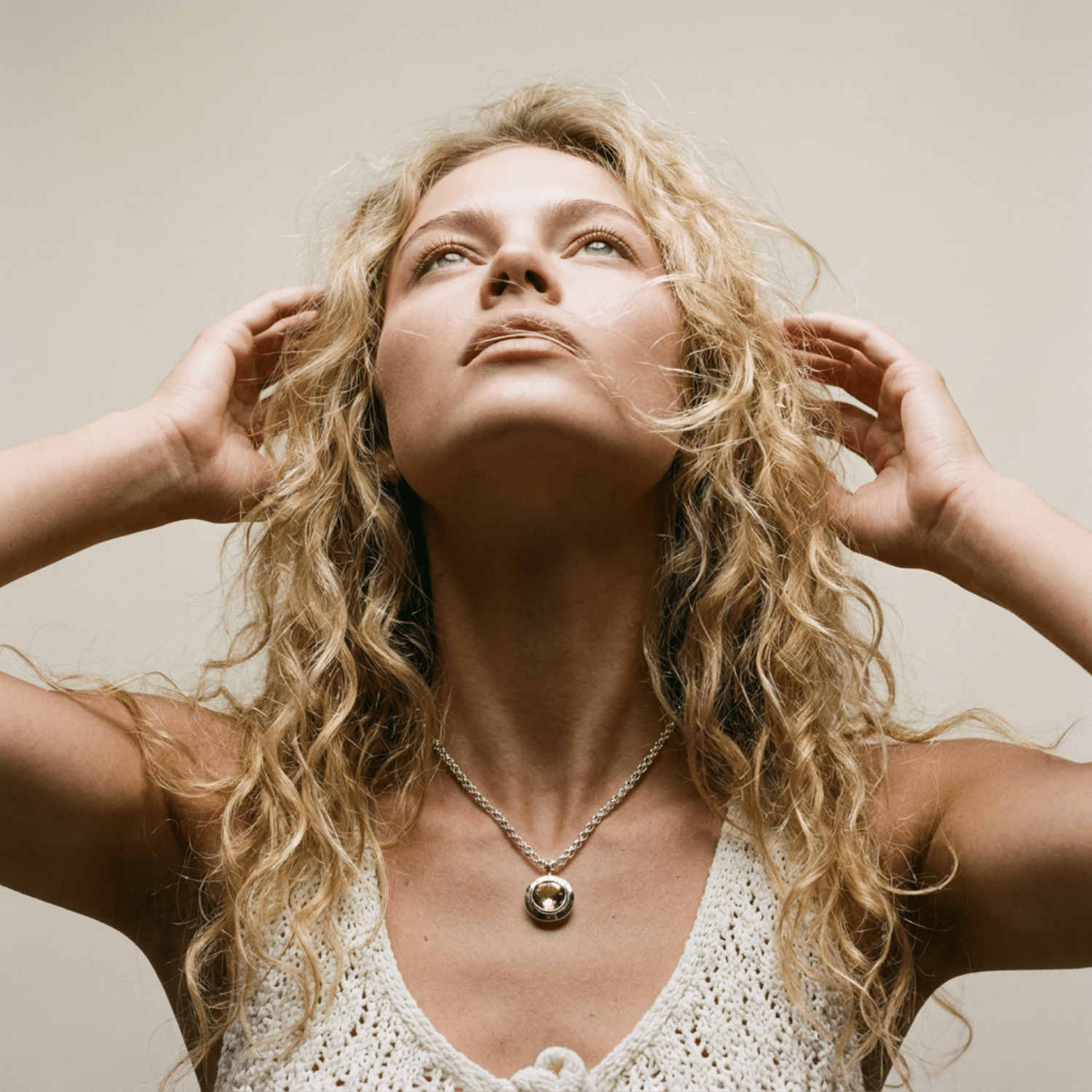 Silver Ocean Green Quartz Necklace - Margo