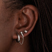 Hannah Martin Pearl & Sparkle Single Flat Back Earring