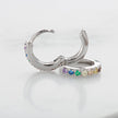 Huggie Earrings with Rainbow Stones
