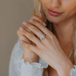 Silver Sea Green Quartz Gemstone Ring - Margo