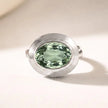 Silver Sea Green Quartz Gemstone Ring - Margo