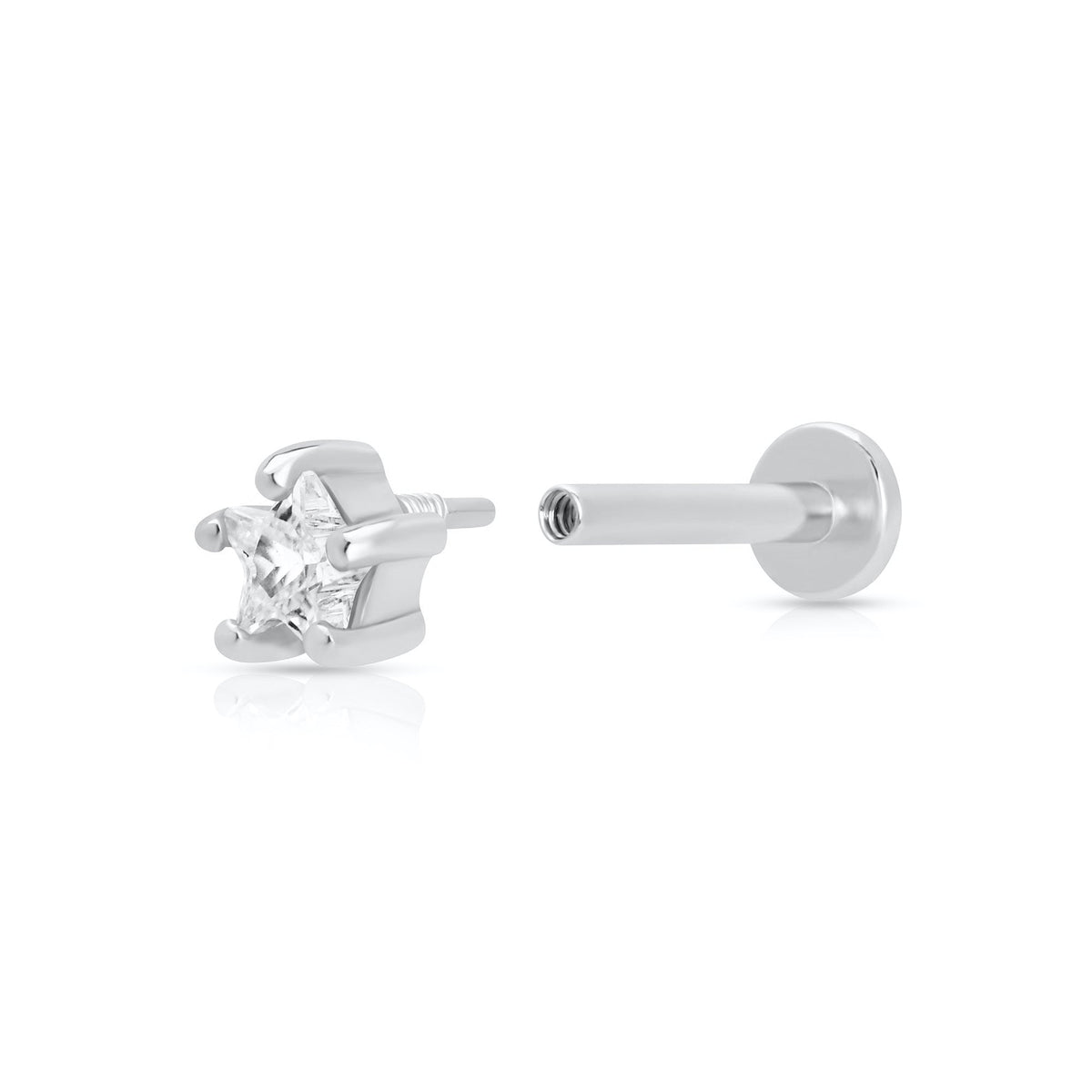 Sparkling Star Single Flat Back Earring