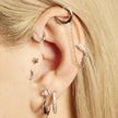 Jessica Baguette Single Flat Back Earring