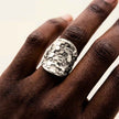 Gold or Silver Statement Saddle Ring - Hemera