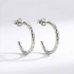 Silver White Topaz Gemstones- Seren Hoops