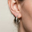 Silver White Topaz Gemstones- Seren Hoops