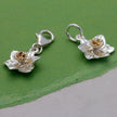 Breloque Fleur de narcisse en argent et or massif