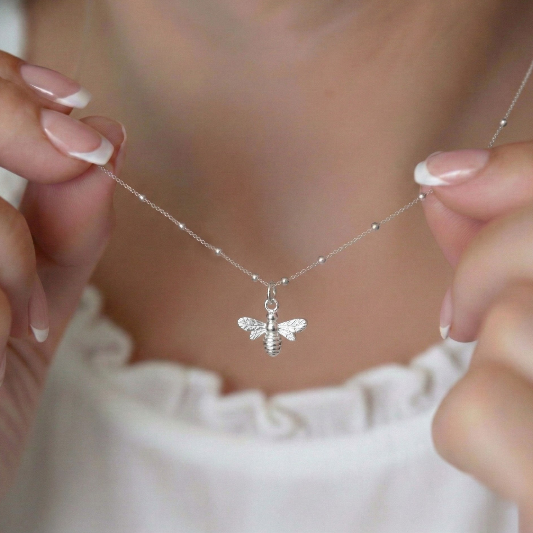 Silver Bee Necklace