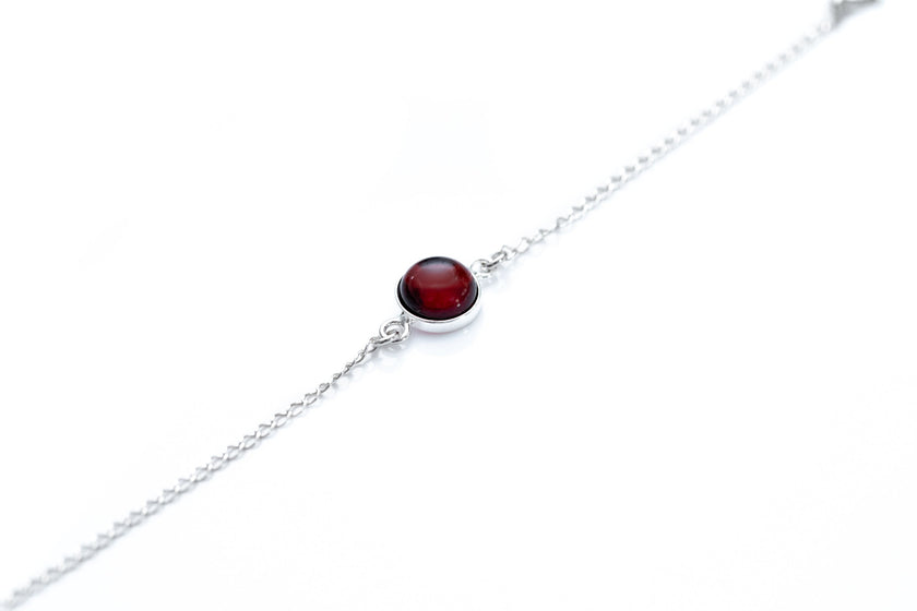 Bracciale a catena con maglie ESSENTIALS color ambra ciliegia