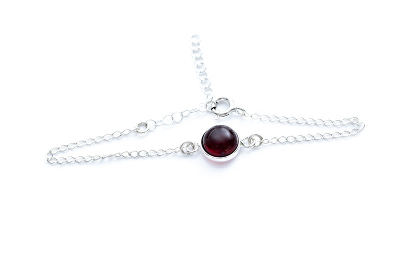 Bracciale a catena con maglie ESSENTIALS color ambra ciliegia