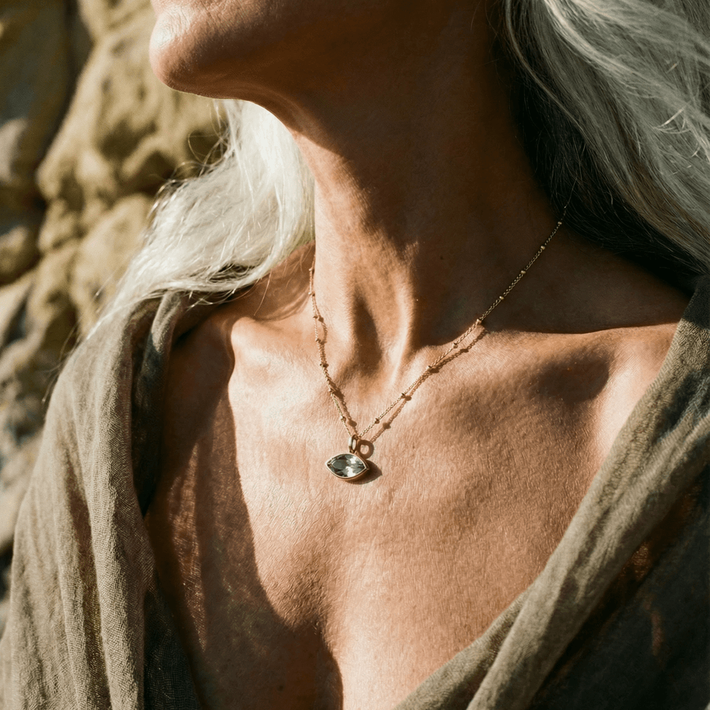 Siren’s Teardrop Amethyst Necklace - Gold or Silver