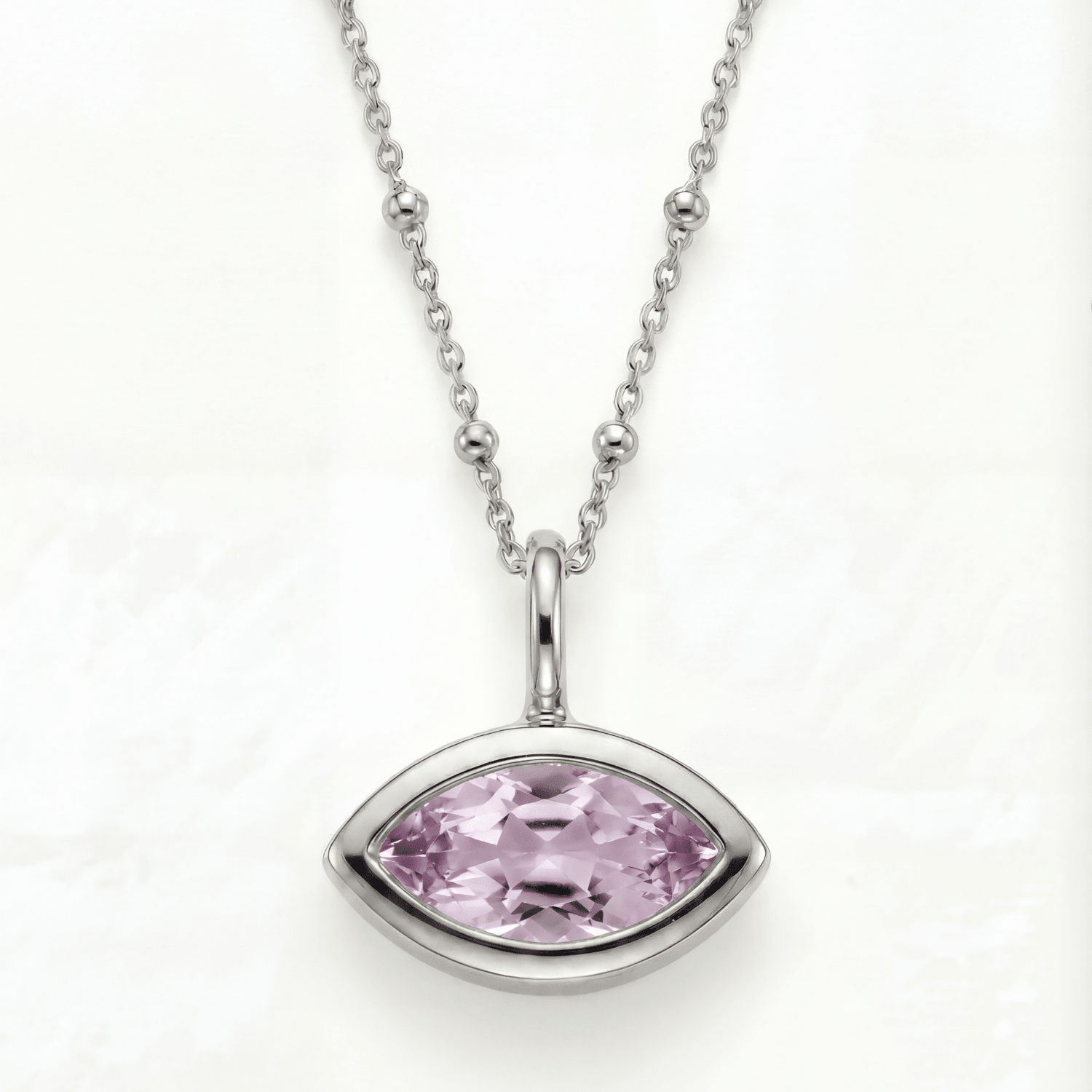 Sirenentränen-Amethyst-Halskette – Gold oder Silber