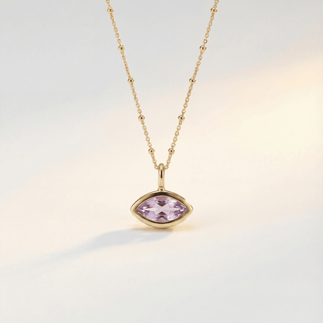 Siren’s Teardrop Amethyst Necklace - Gold or Silver