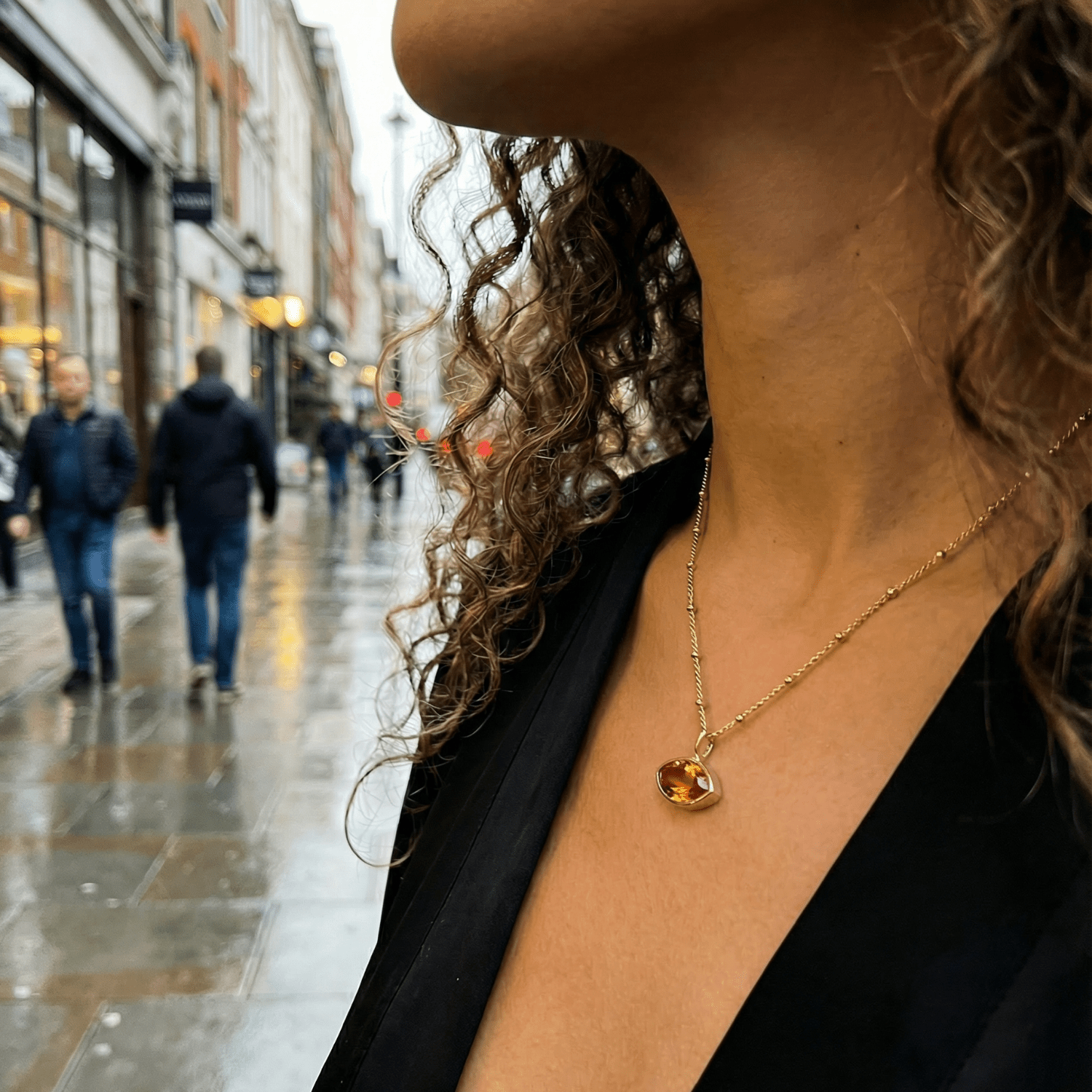 Siren’s Teardrop Citrine Necklace - Gold or Silver