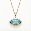 Siren’s Teardrop Sky Blue Topaz Necklace - Gold or Silver
