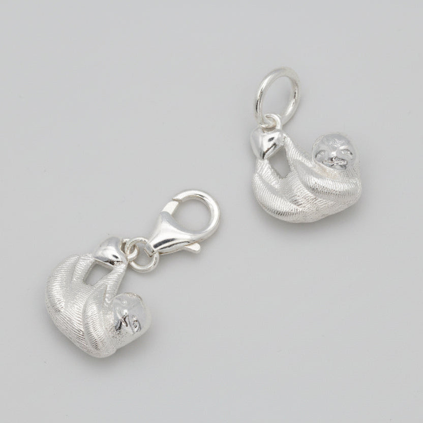 Sloth Silver Charm