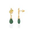 Medusa Small Gemstone Drop Earrings Malakit