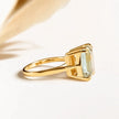 Anello in quarzo verde oro o argento - Luna