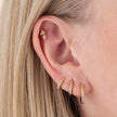 Diamond Drop Single Flat Back Earring