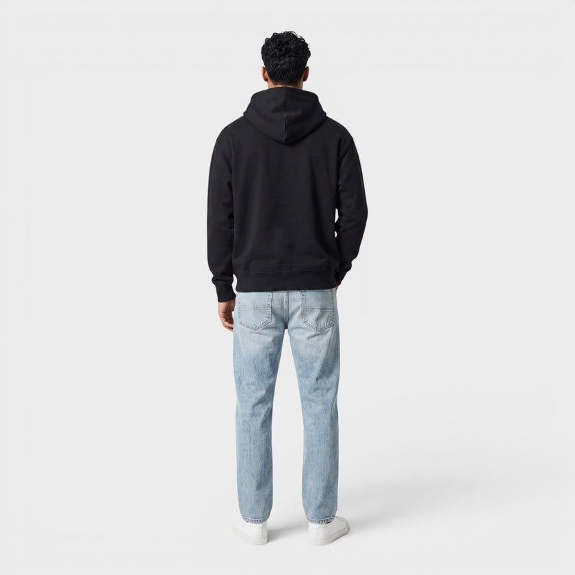 Staggered Chrome Hoodie Black