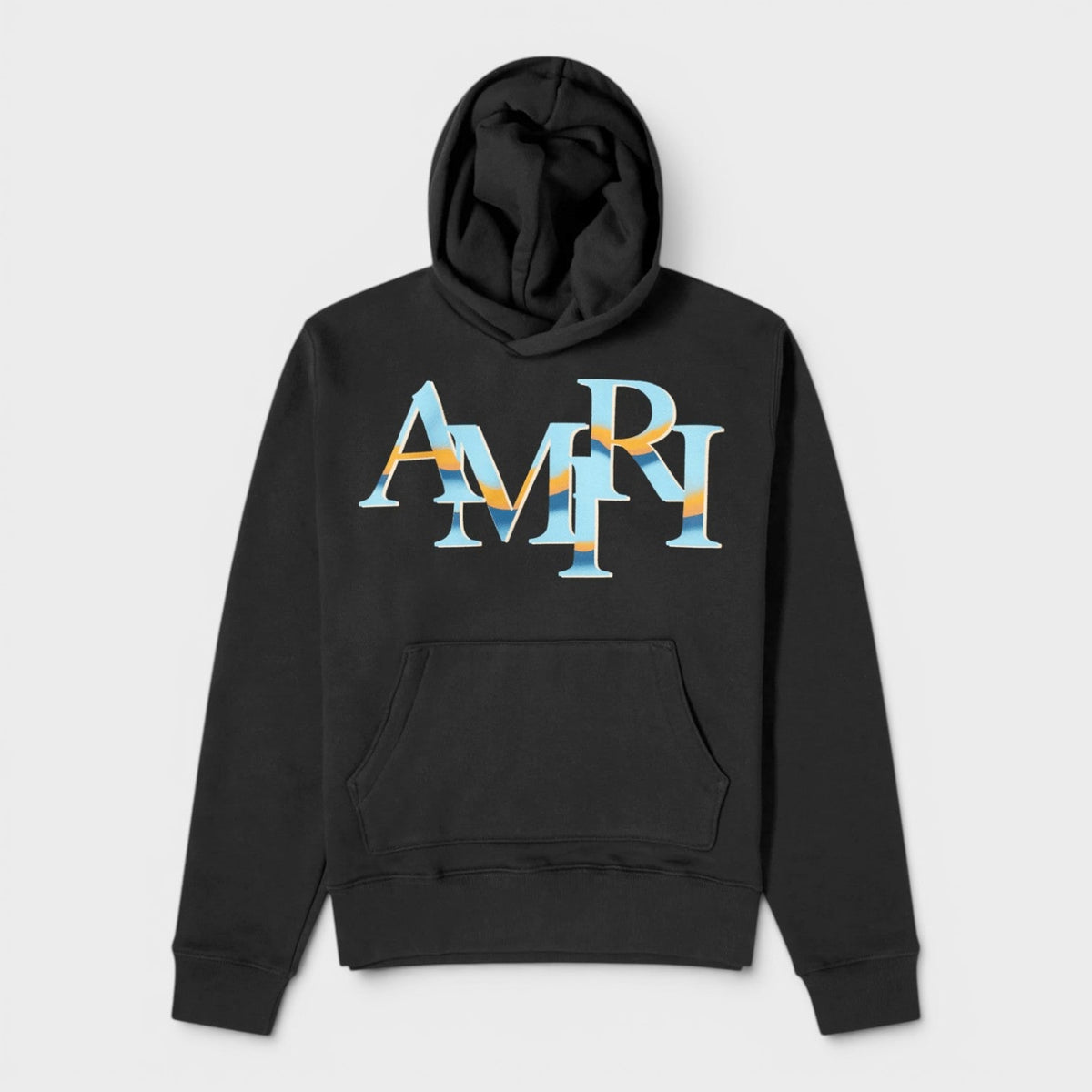 Staggered Chrome Hoodie Black