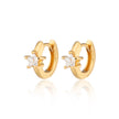 Sparkling Star Silver Huggie Earrings