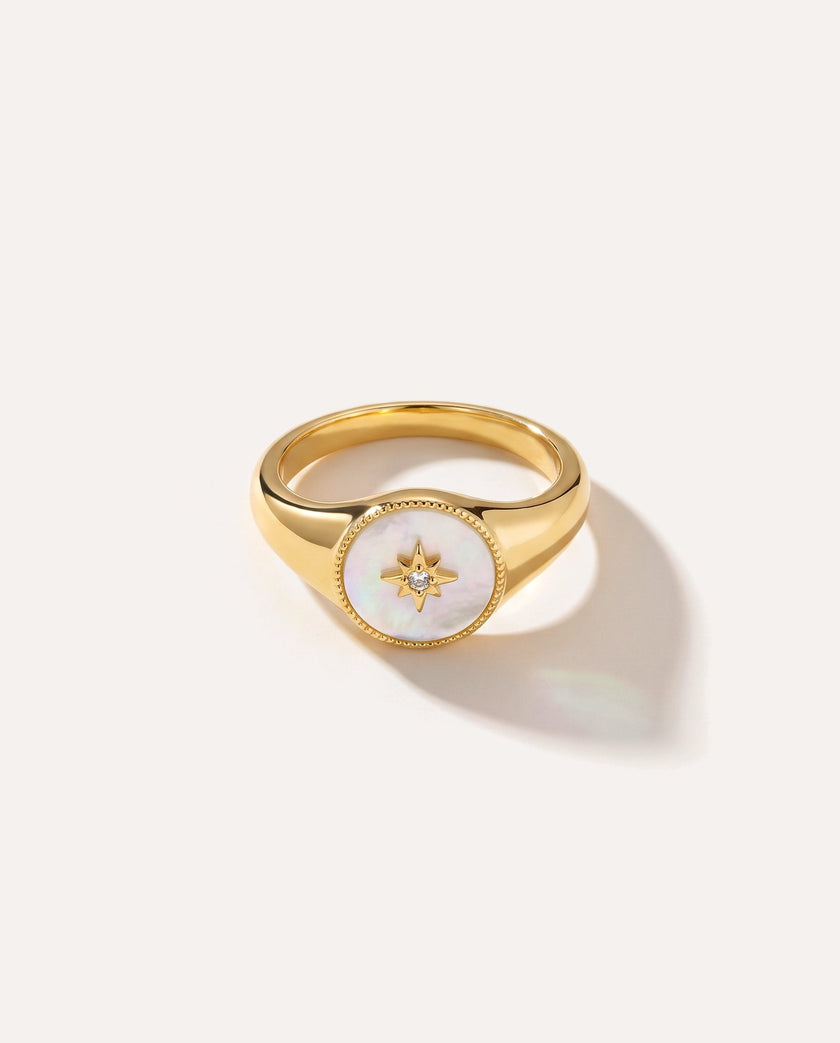 Star Mother of Pearl Ring