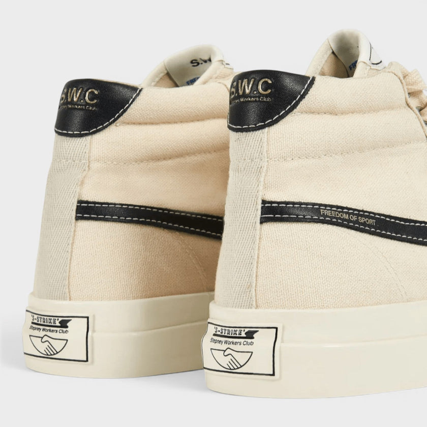 Varden S-Strike Canvas Hi Tops Ecru Black