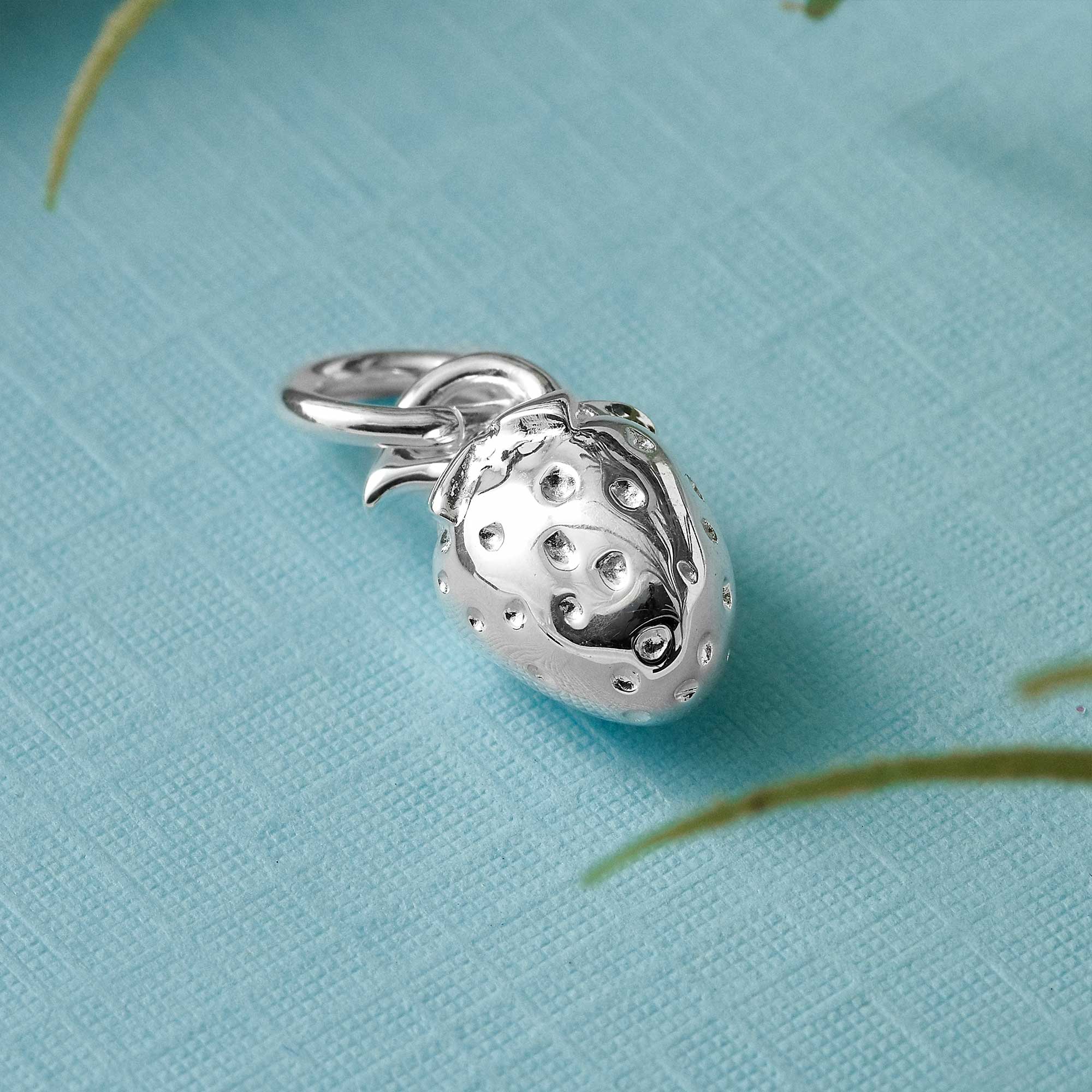 Strawberry Silver Charm