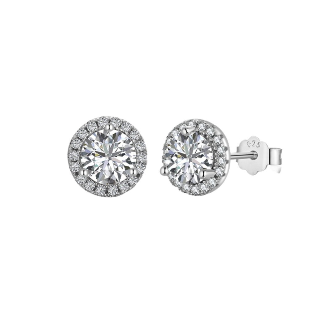 Round Halo studs